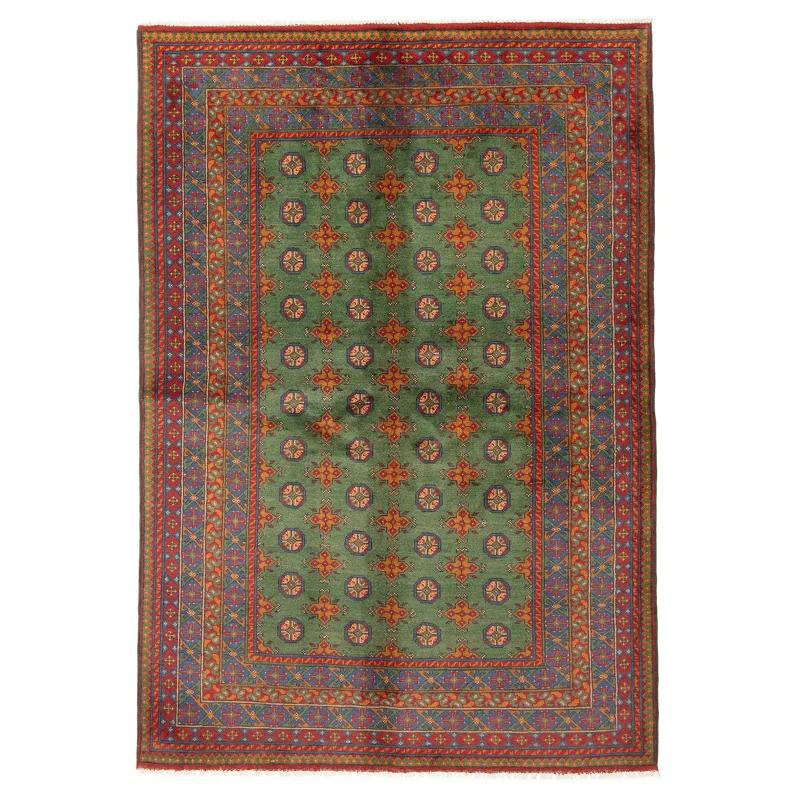 Bloomsbury Market One-of-a-kind Hand-knotted Kargahi Green 5'6" x 8'0" Wool Rug