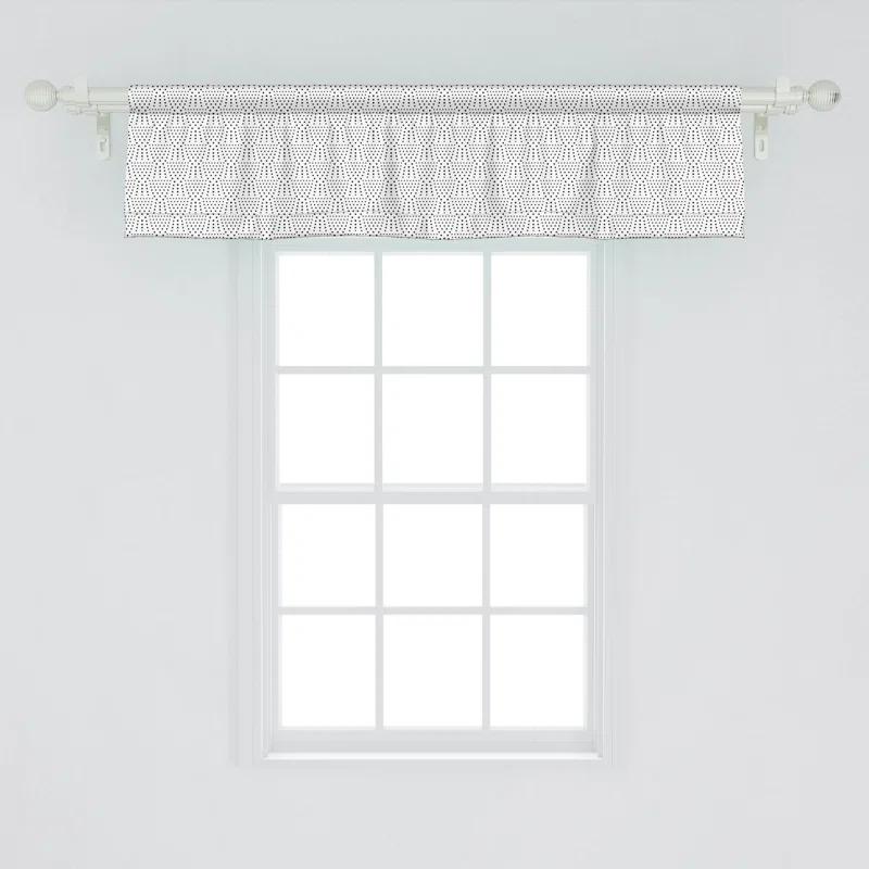 Ambesonne Black and White Valance Pack of 2 Modernistic Dotwork Black and White