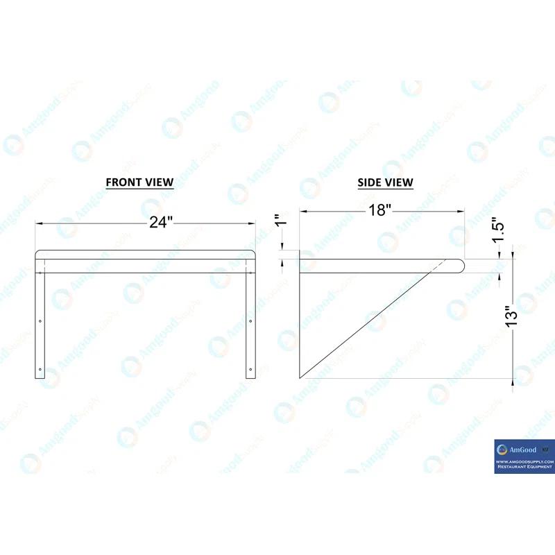 Amgood Stainless Steel Wall Mount Shelf
