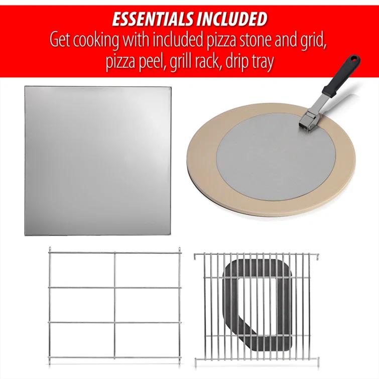 Deco Chef Deco Chef 2-in-1 Propane Gas Pizza Oven & Grill, Portable, With Pizza Stone, Peel, Rack