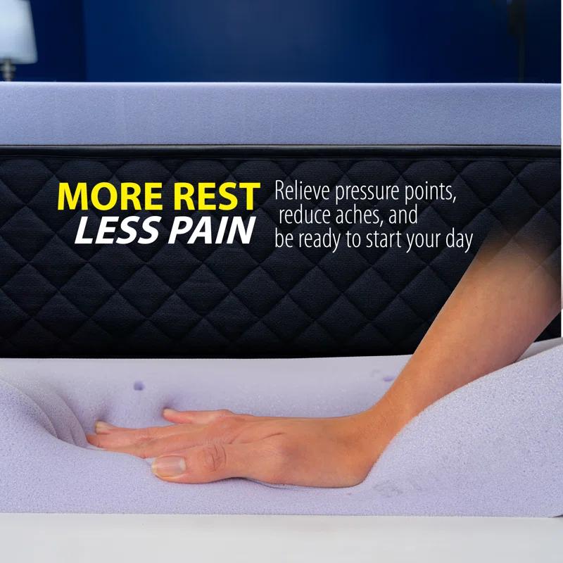 Deco Gear Deco Home 3-Inch Memory Foam Mattress Topper with Lavender Infused Scent