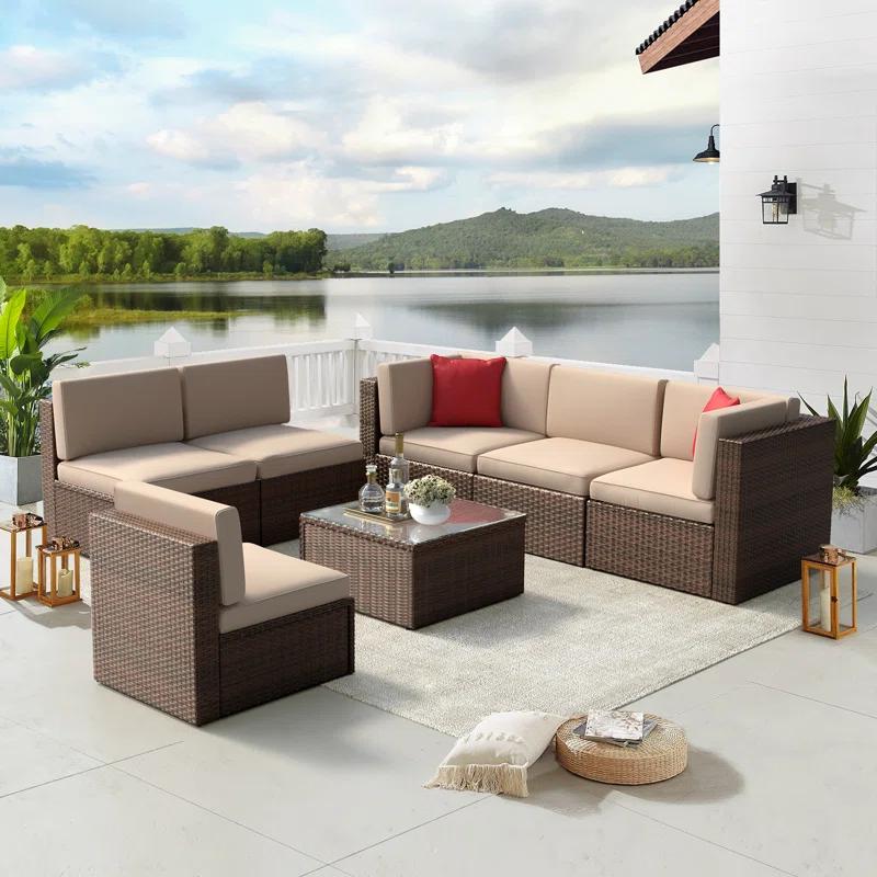 Aoxun 6 - Person Patio Conversation Sets