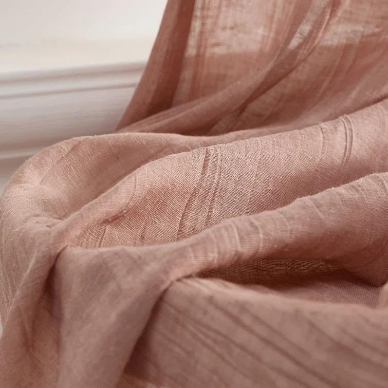 Solid Semi-Sheer Curtain Panels (Set of 2)