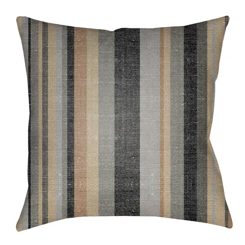 Livabliss Lolita Lilac Striped Indoor/Outdoor Reversible Throw Pillow