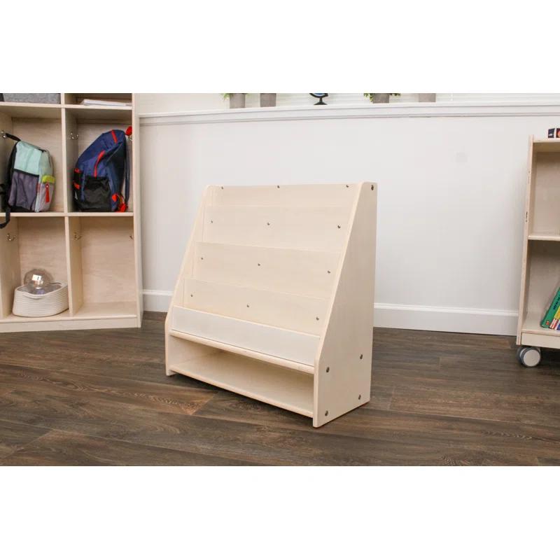 Angeles Angeles Mobile 4-Shelf Book Display with Storage - RTA