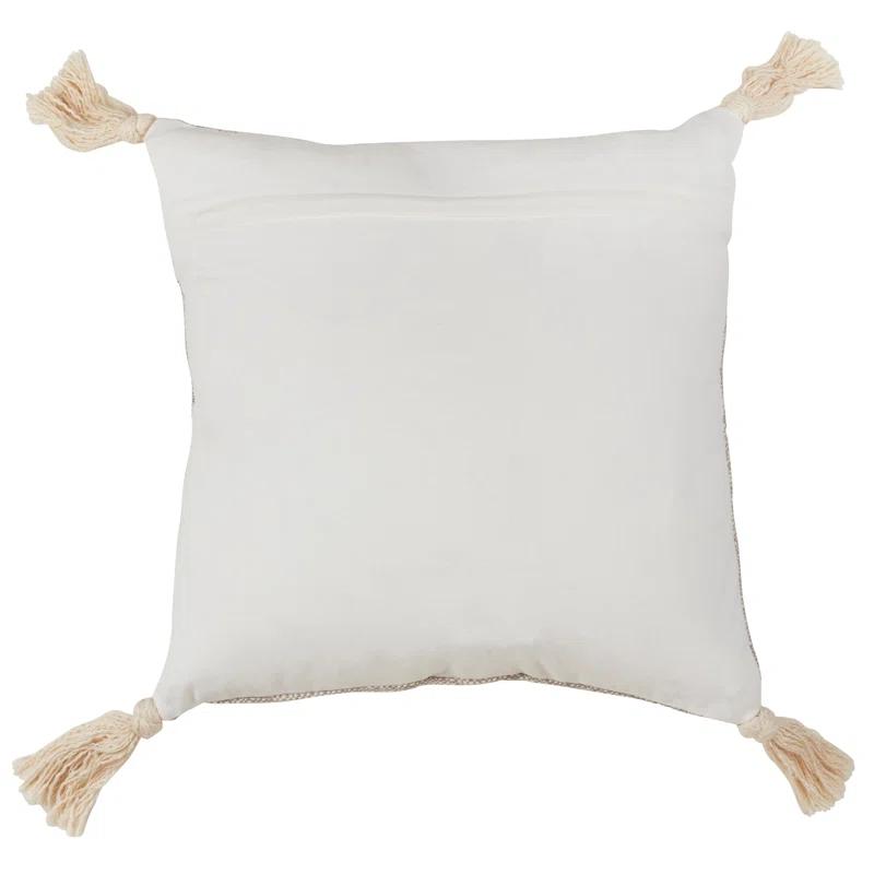 Saro Oneeka Collection Tassels Down Throw Pillow
