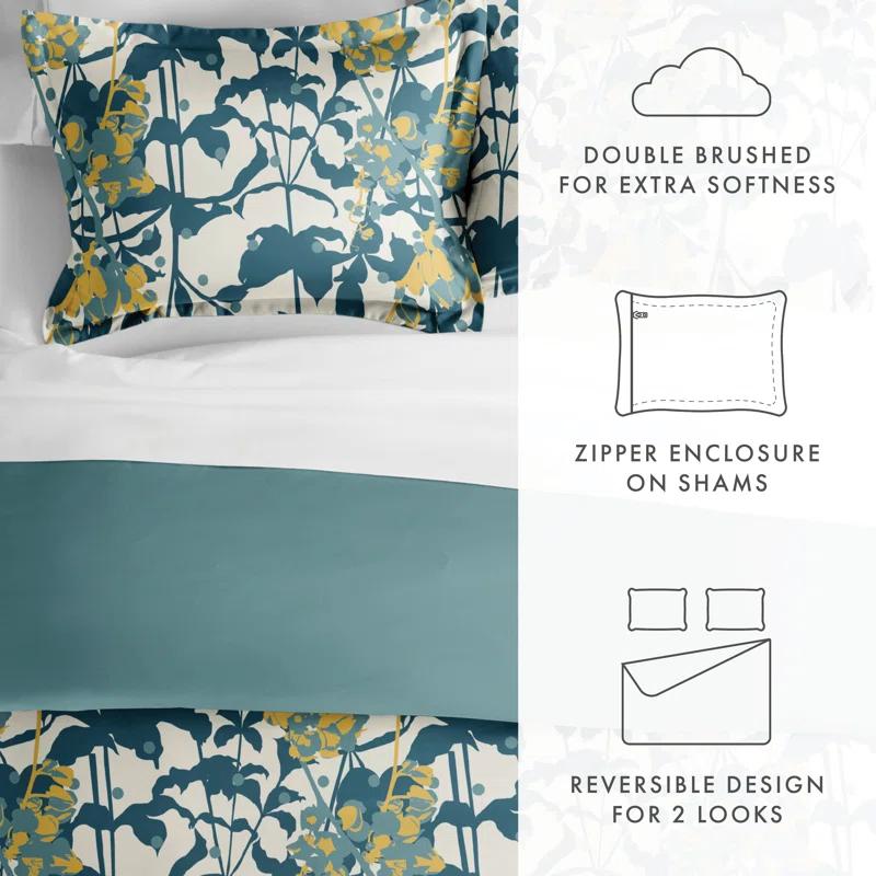 Becky Cameron Duvet Cover Set Boho Flower Reversible