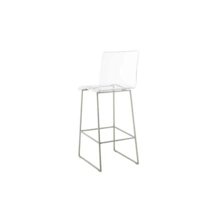 Gabby King 30.25" Bar Height Stool - Silver