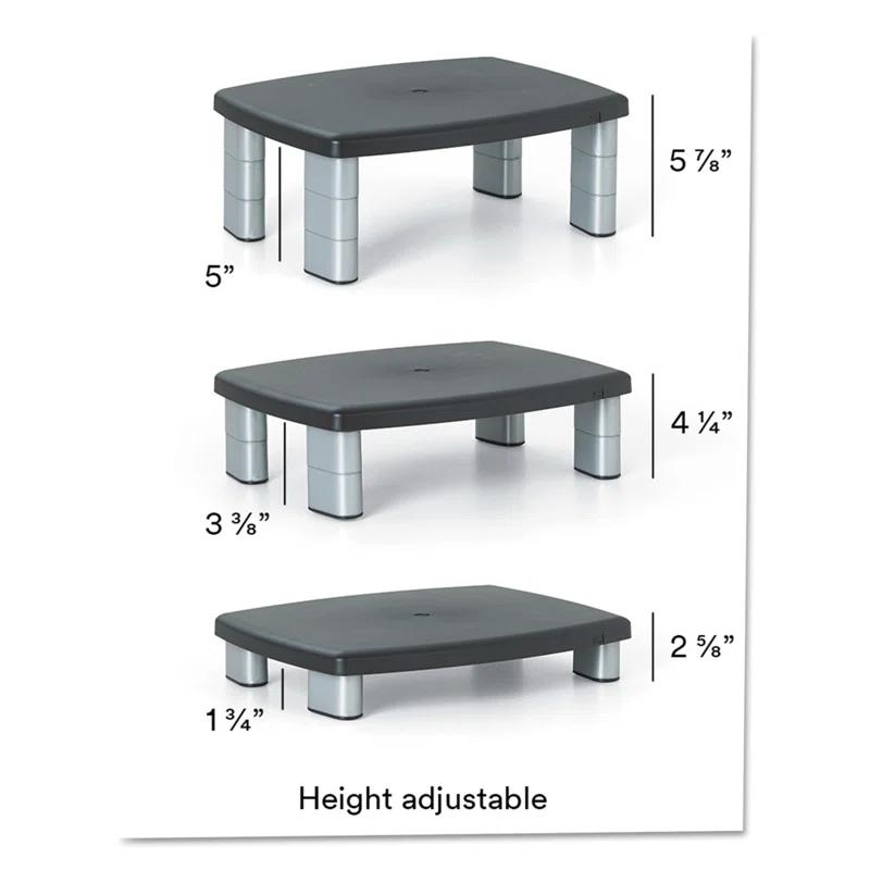 3M 3M Adjustable Height Monitor Stand Plastic Stackable Monitor Stand
