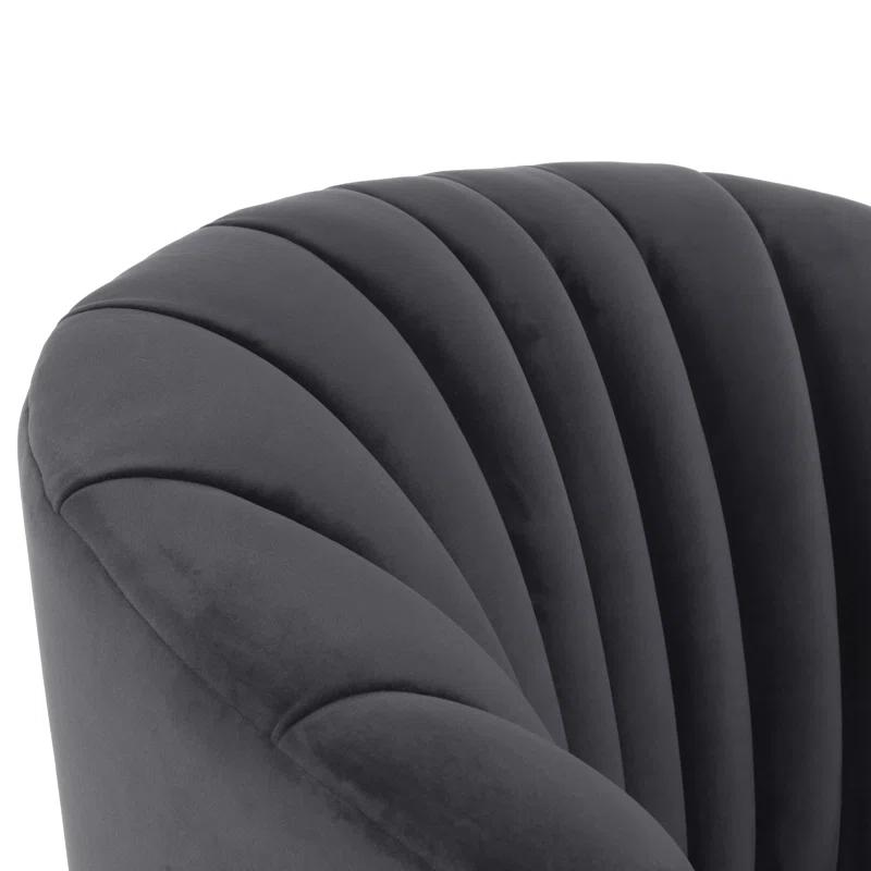 Upholstered Swivel Barrel Chair