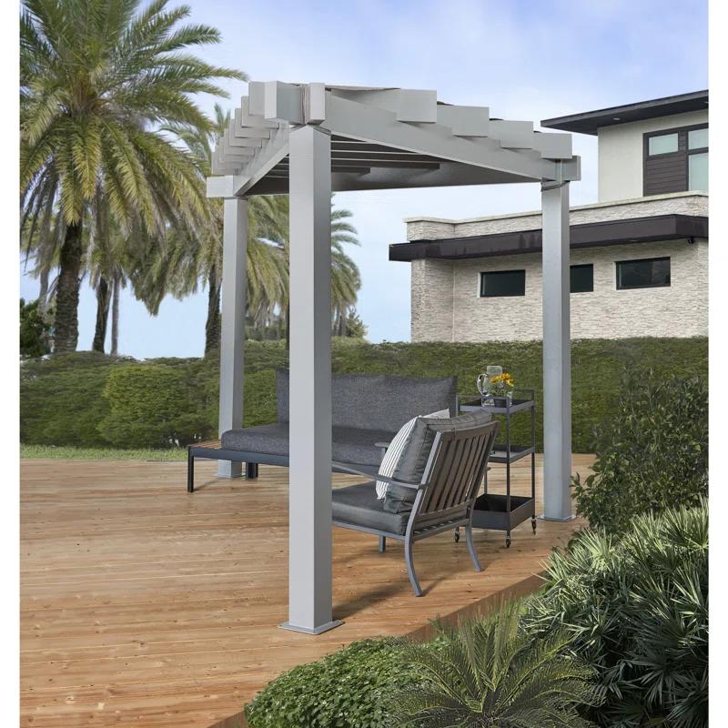 Sojag Sojag Lima Grey 10 x 10 ft. Rustproof Aluminum Frame Pergola