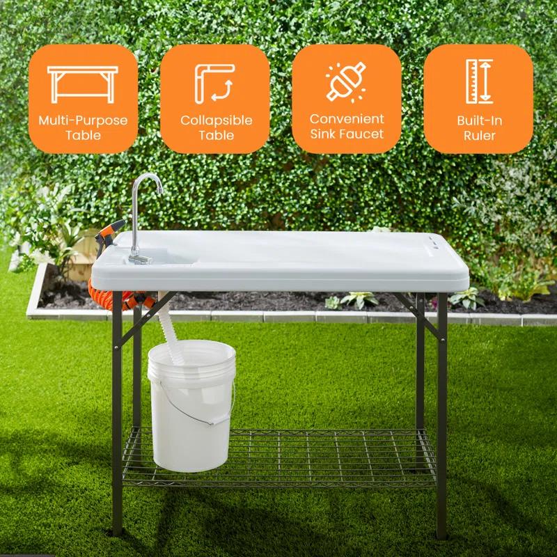 Tricam Industries, Inc. 26'' Rectangular Portable Folding Table