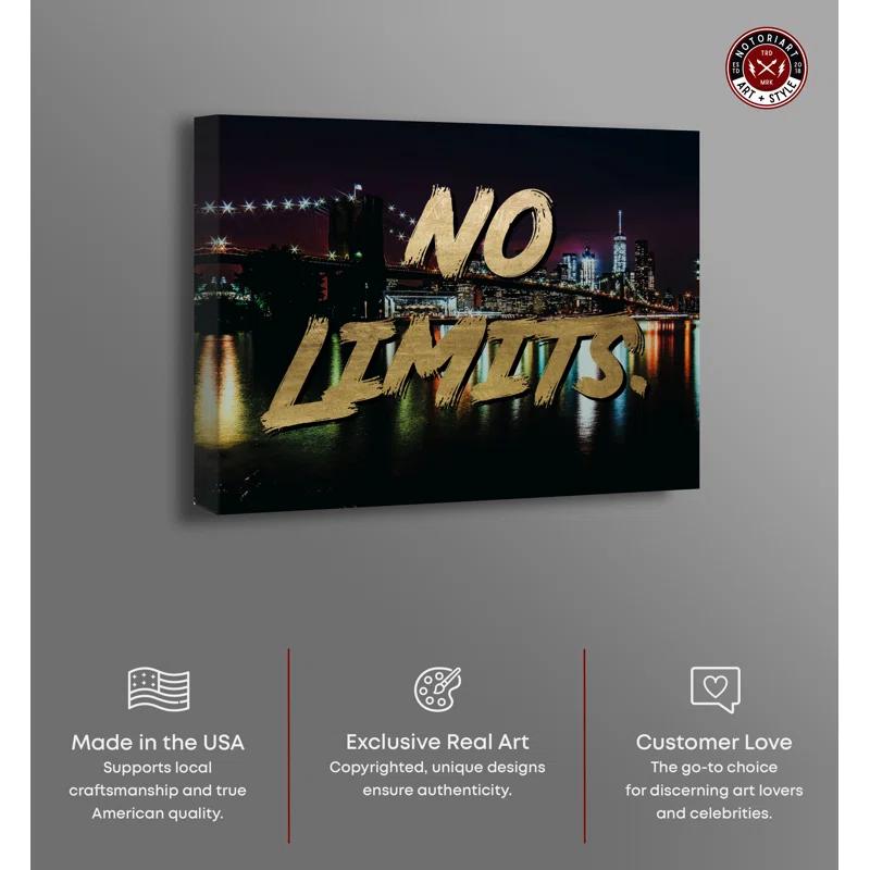 Notori Art No Limits Canvas Motivational Quotes For Men Print By Notoriart