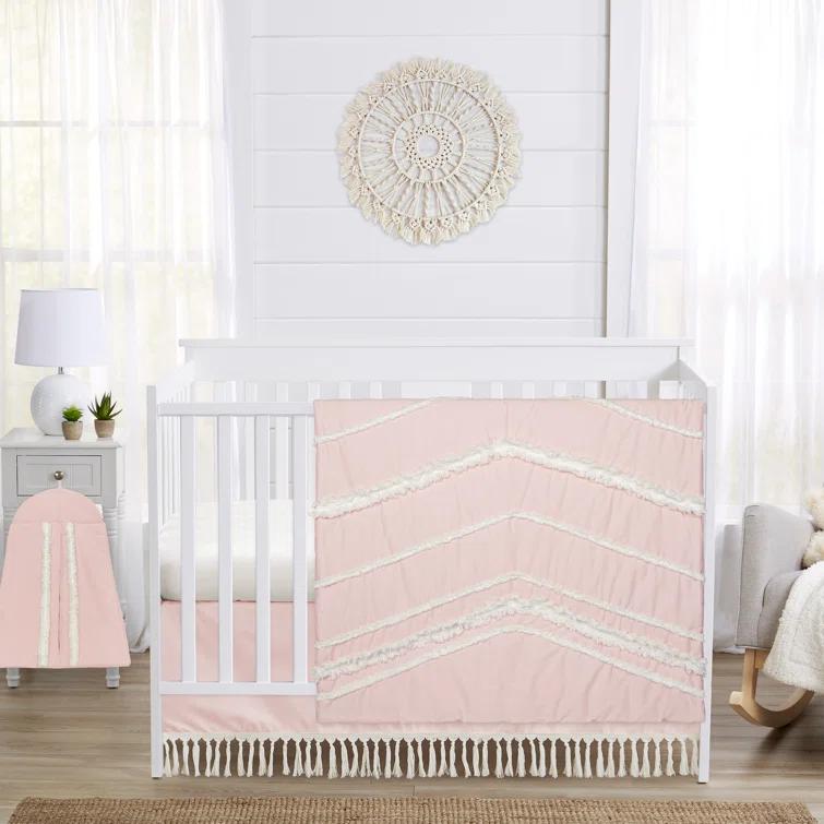 Sweet Jojo Designs Boho Fringe 4 Piece Crib Bedding Set