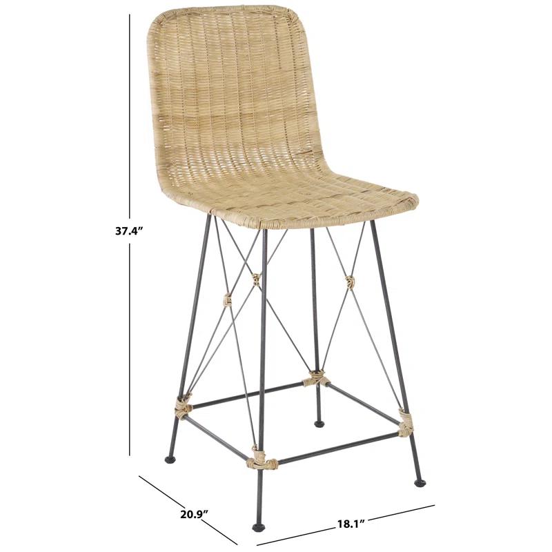 Dakota Fields Finlaggan Weaved Counter Stool (Set of 2)