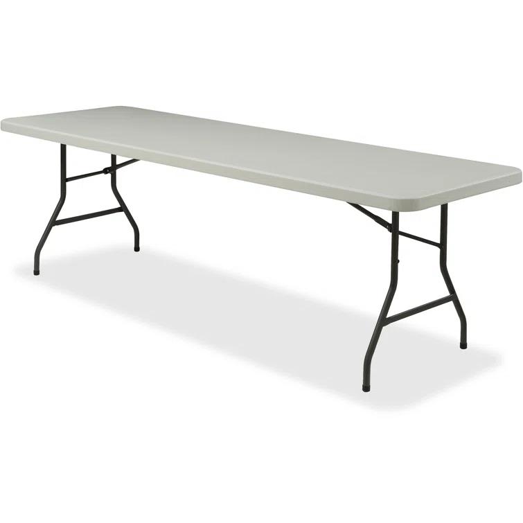 Lorell Ultra-Lite Folding Table - Powder Coated Base X 96" Table Top Width X 30" Table Top Depth - 29.25" Height - Platinum, Gray | Wayfair