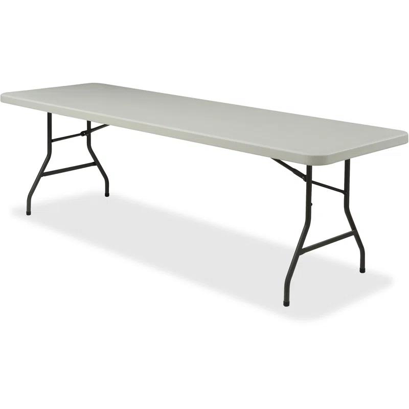 Lorell Ultra-Lite Folding Table - Powder Coated Base X 96" Table Top Width X 30" Table Top Depth - 29.25" Height - Platinum, Gray | Wayfair