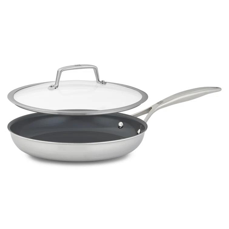 ZWILLING J.A. Henckels ZWILLING Energy Plus 10-inch Stainless Steel Ceramic Nonstick Fry Pan with Lid