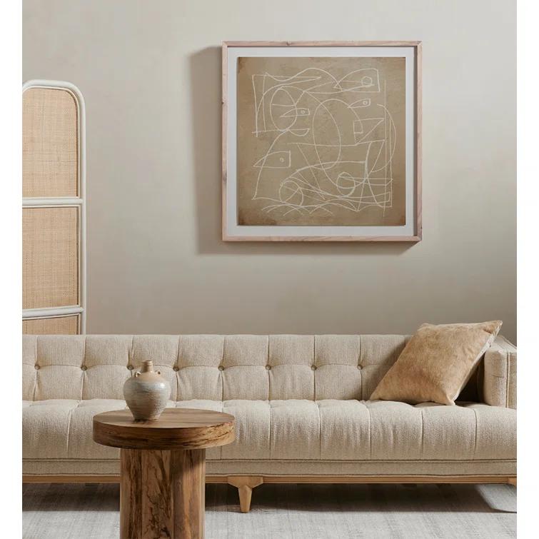 Abstract Monochromatic Walnut Framed Canvas Print, 32" x 32"