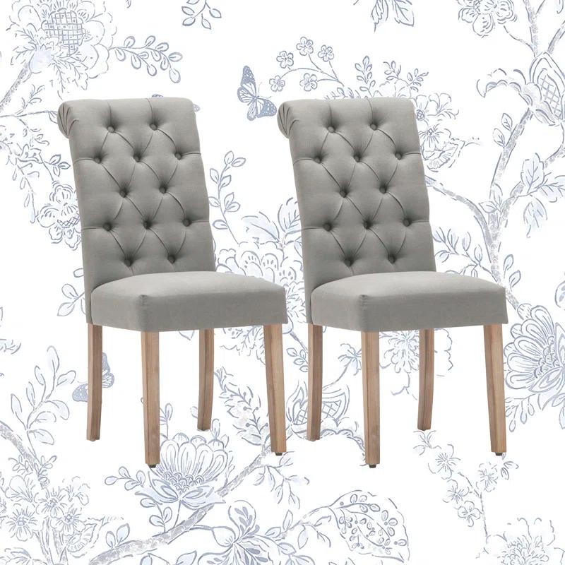 Ophelia & Co. Monarda 18.75'' H Tufted Upholstered Side Chair (Set of 2)