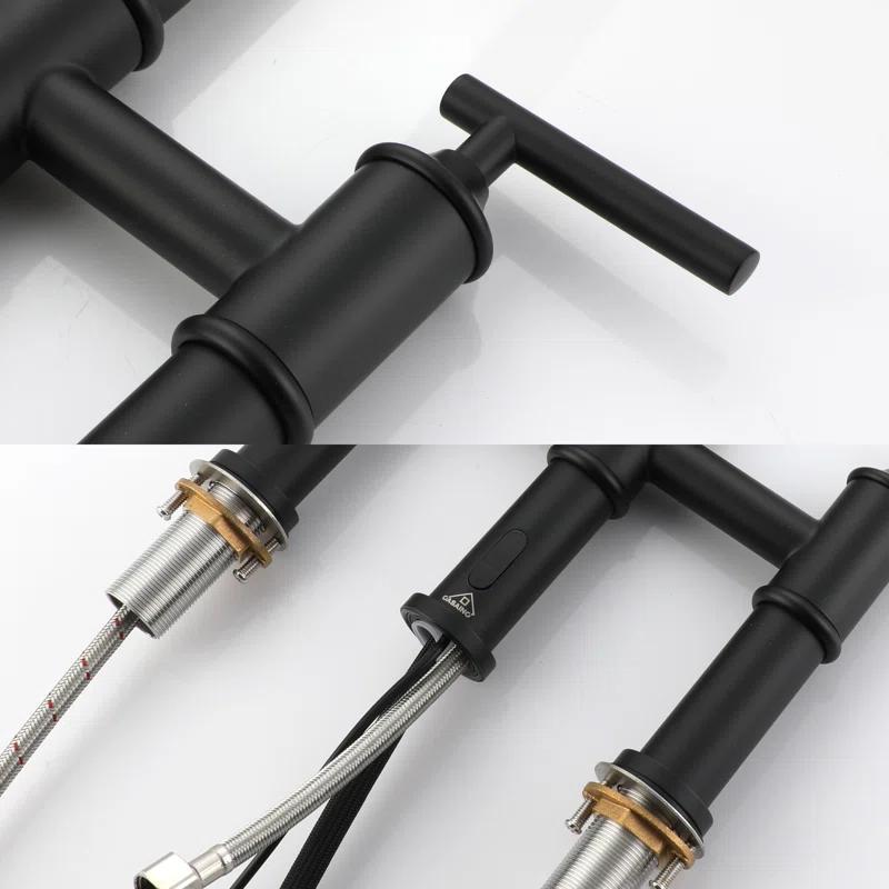 CASAINC 1.8 GPM Single-Handle Spring Pull-Down Kitchen Faucet Single Hole Faucet