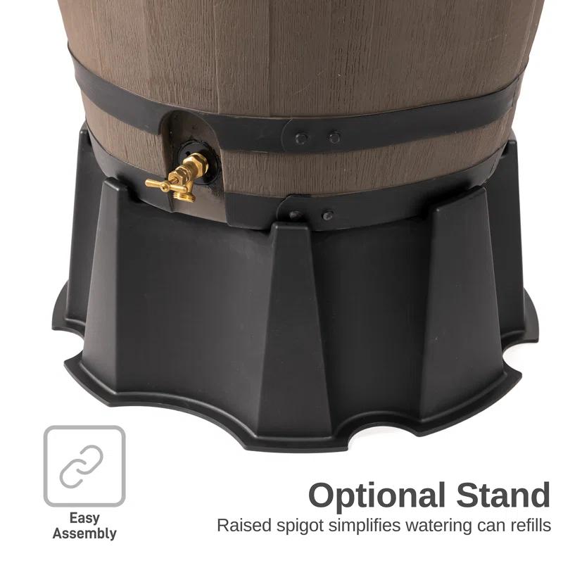 RTS Companies 55 Gallon Premium Eco Flat Back Rain Barrel with Removable Lid