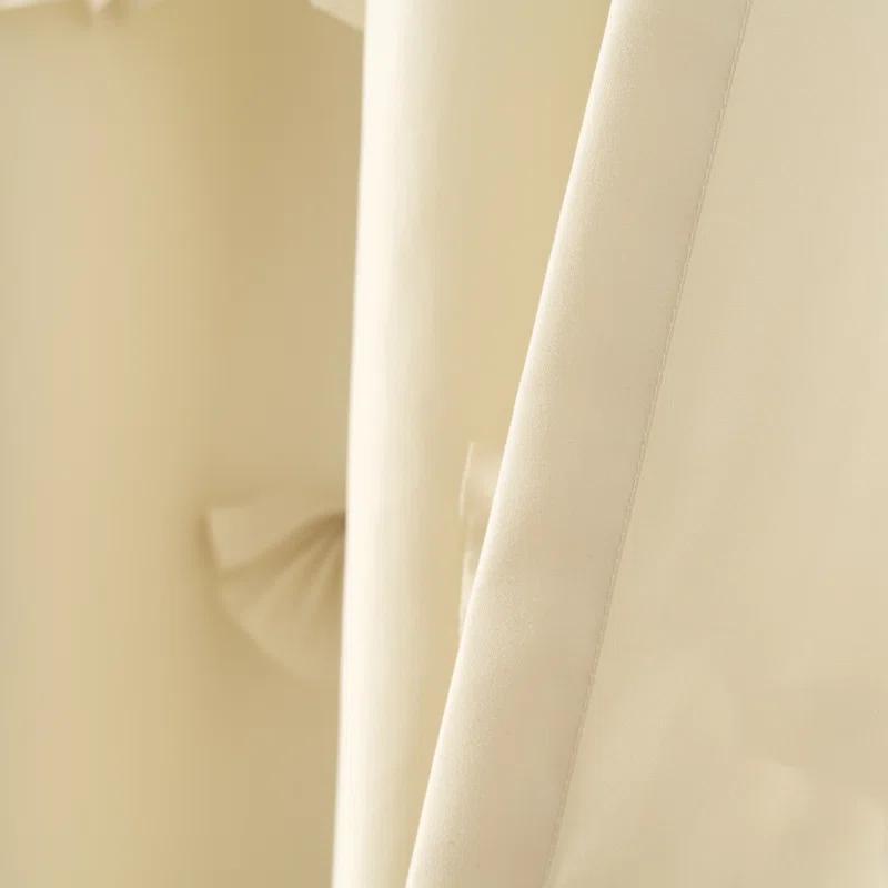 Lush Decor Riley Polyester Semi Sheer Curtain Single Panel