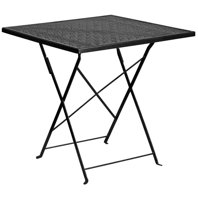 Flash Furniture Oia 28'' Square Indoor-Outdoor Folding Patio Table Set with 2 Square Back Chairs