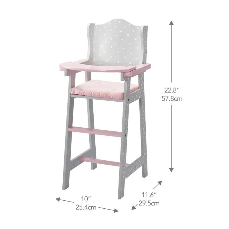 Olivia's Little World Olivia's Little World Wooden Baby Doll High Chair