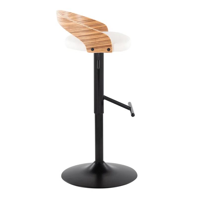 Grotto Swivel Upholstered Adjustable Height Counter Stool with Metal Frame (Set of 2)