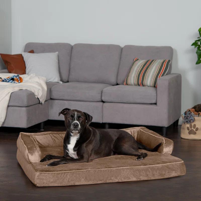 Plush & Velvet Comfy Couch Sofa-Style Pet Bed