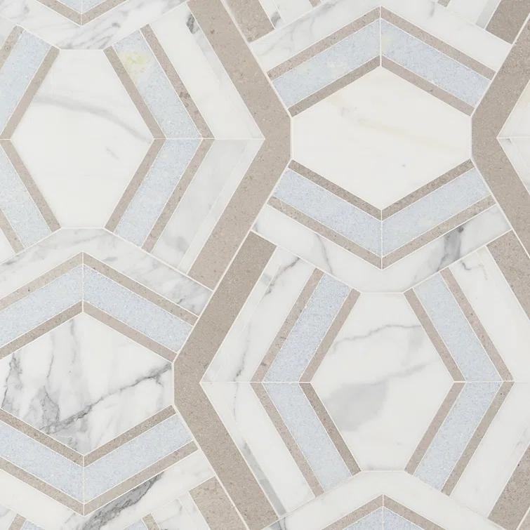 Bond Tile Tenor Marble Random Mosaic Wall & Floor Tile