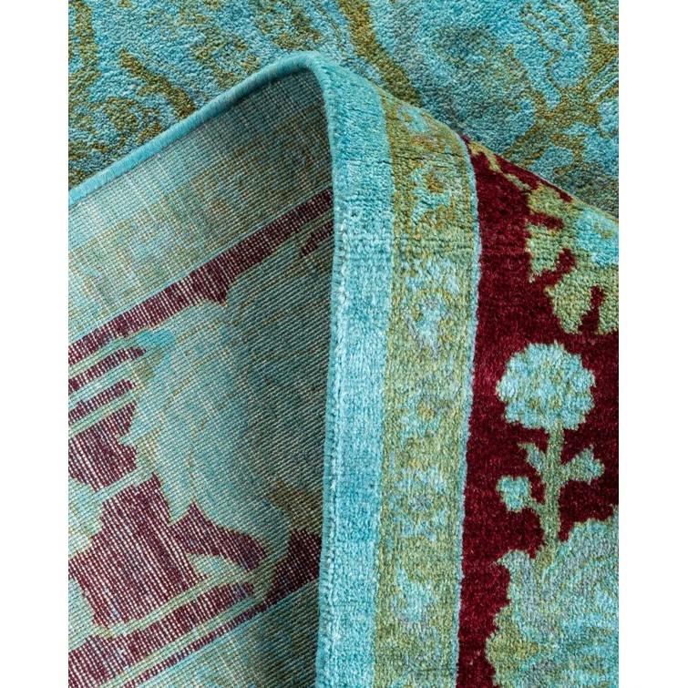 Isabelline Osbaldo One-of-a-Kind 4' 0" X 6' 4" New Age Wool Area Rug Blue
