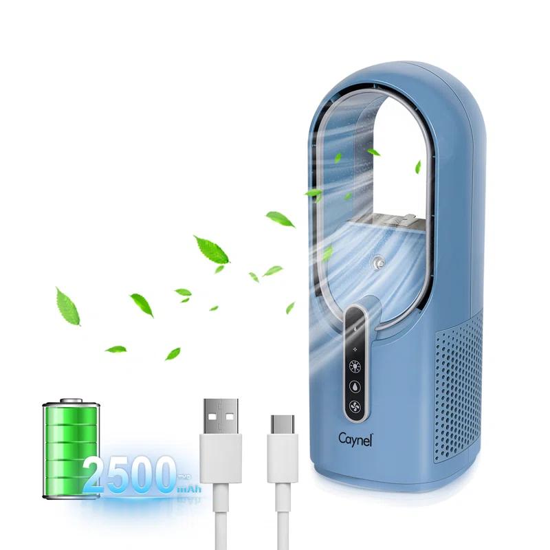 CAYNEL CAYNEL 11.8 Inch Portable Bladeless Desktop Personal Fan