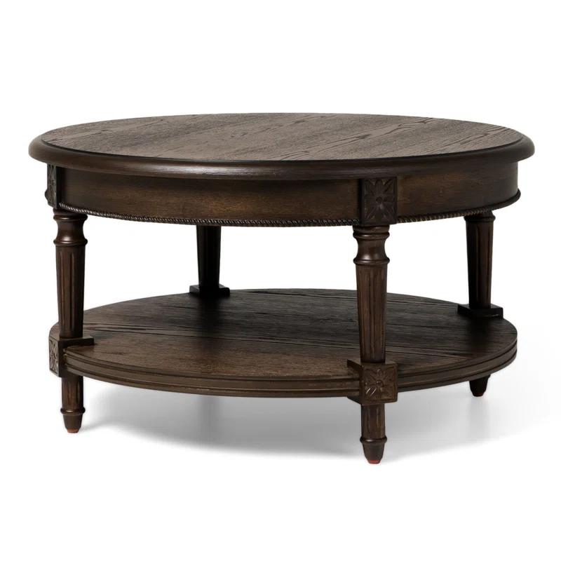 Maven Lane Pullman Round Wooden Coffee Table