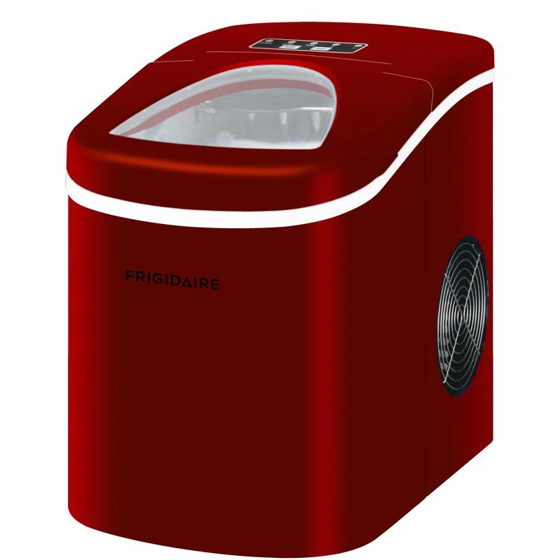 Frigidaire Small Appliances Ice Maker with 26 lbs. Capacity Countertop Stainless Steel Ice Maker with Transparent Window