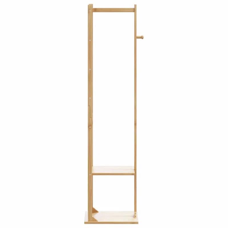 Hokku Designs Coat Stand With Hooks And Shelves 15.2"X11.8"X61.4" Bamboo