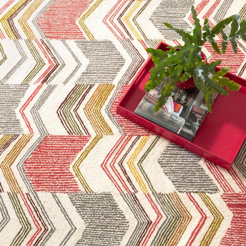Dash and Albert Rugs Zig Zag Hand Micro Hooked Wool Rug