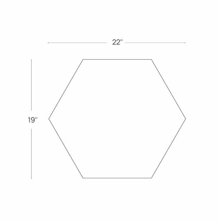 Bond Tile Angela Harris Fremont 20" Hex Porcelain Metallic Look Floor and Wall Tile (10.11 SQFT / Case)