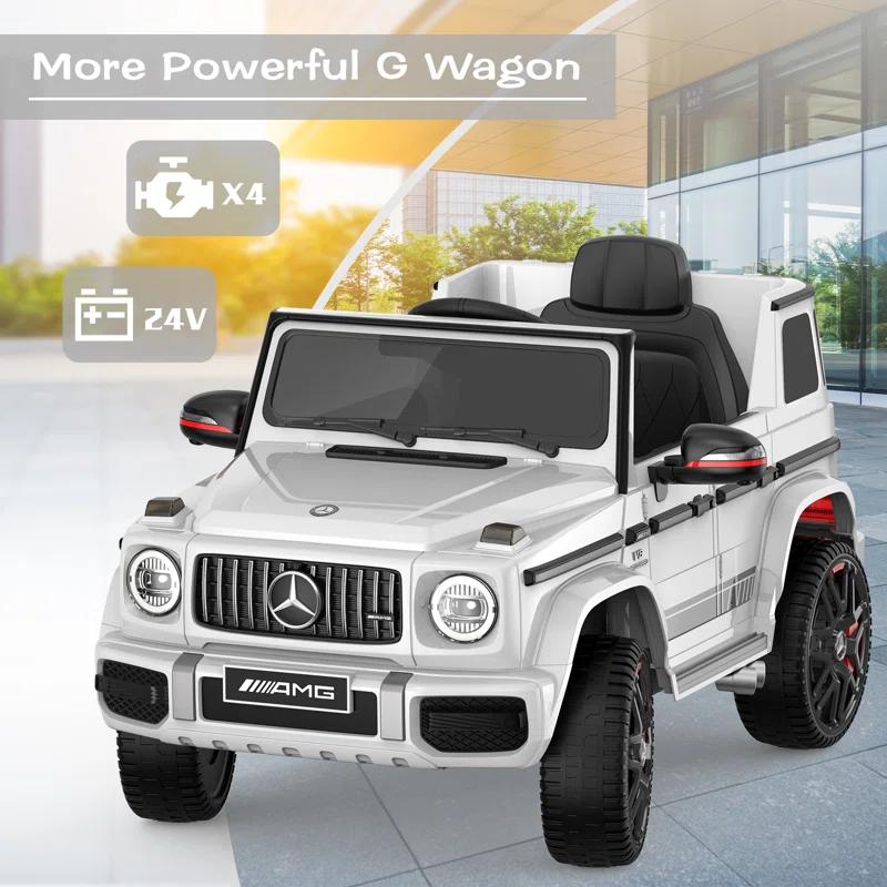 ANPABO ANPABO 24V 4WD Licensed Mercedes-Benz G63 Ride On Kids Car, Remote Control with Low Battery Voice Prompt