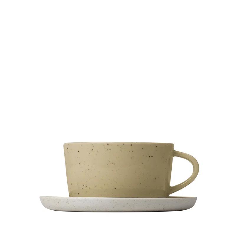 Blomus SABLO Ceramic Tea Cups & Saucers (Set of 2)