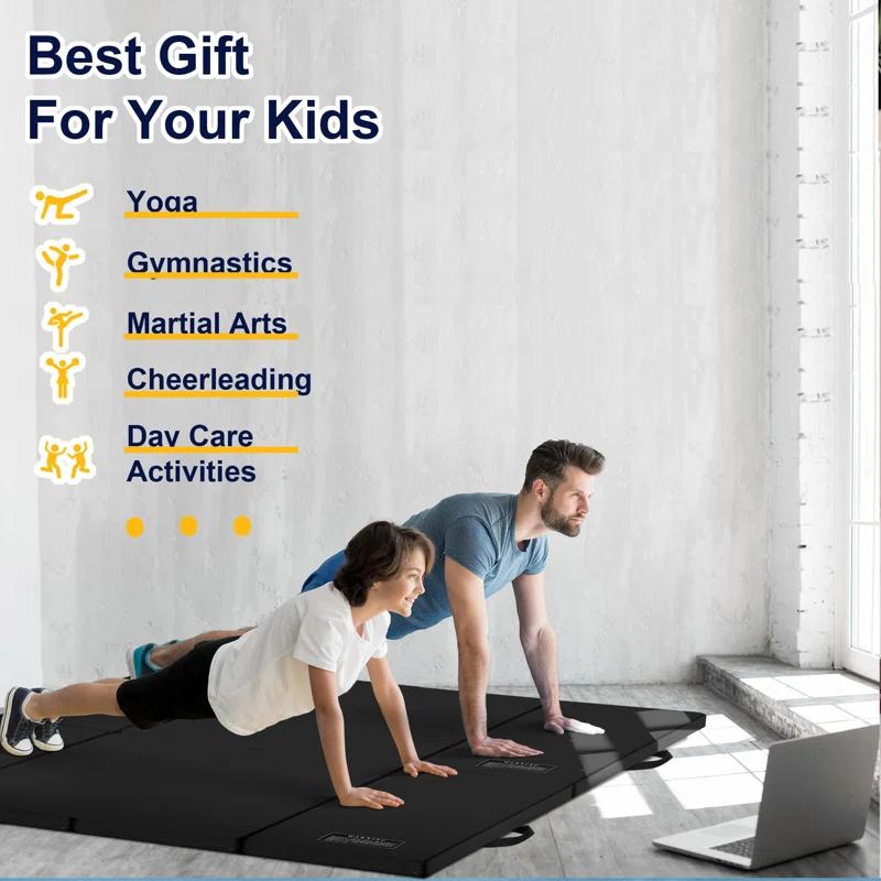 Polar Aurora 3'x6'x2 Thick Folding Gymnastics Exercise Mat Aerobics Stretching Yoga Mats