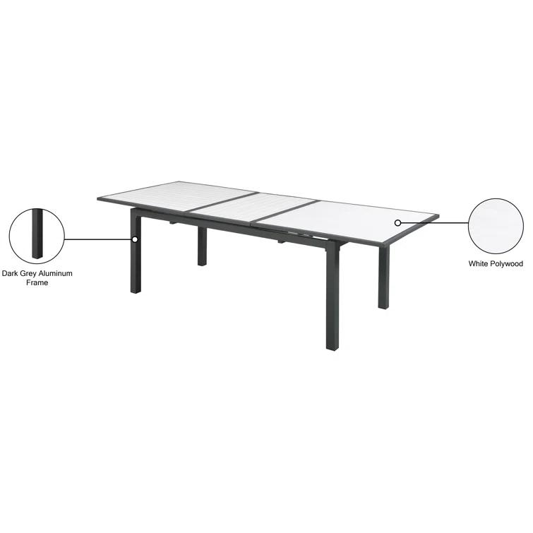 Wade Logan® Noonan Extendable Rectangular Outdoor Dining Table