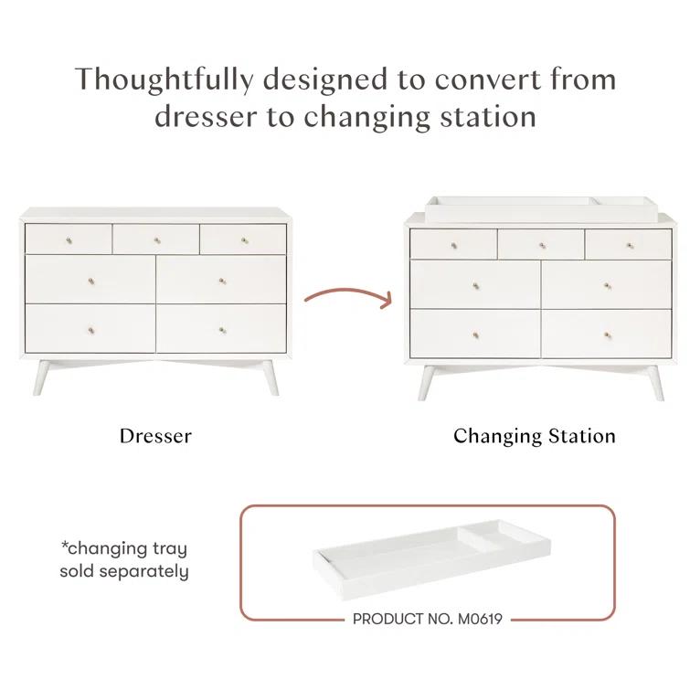 Palma 7 Drawer 53" W Double Dresser