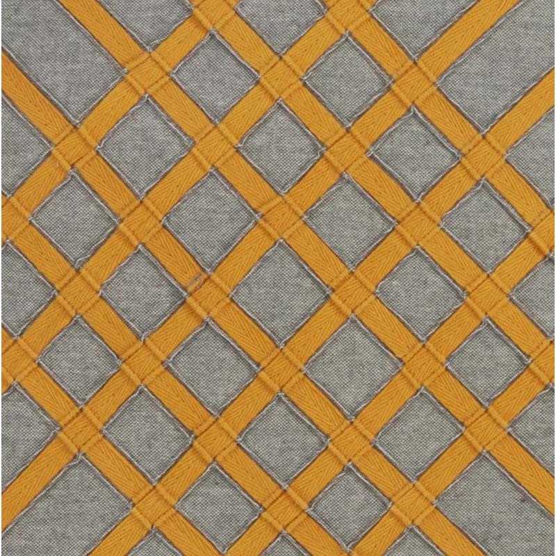 Saro Moutarde Appliqued Down Throw Pillow