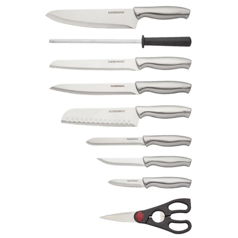 Farberware Farberware 15-Piece High Carbon Stainless Steel Knife Block Set