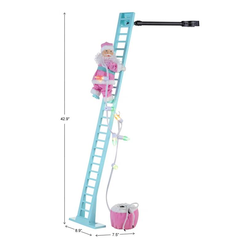 Mr. Christmas Magic of Christmas 43" Animated Pastel Super Climbing Santa