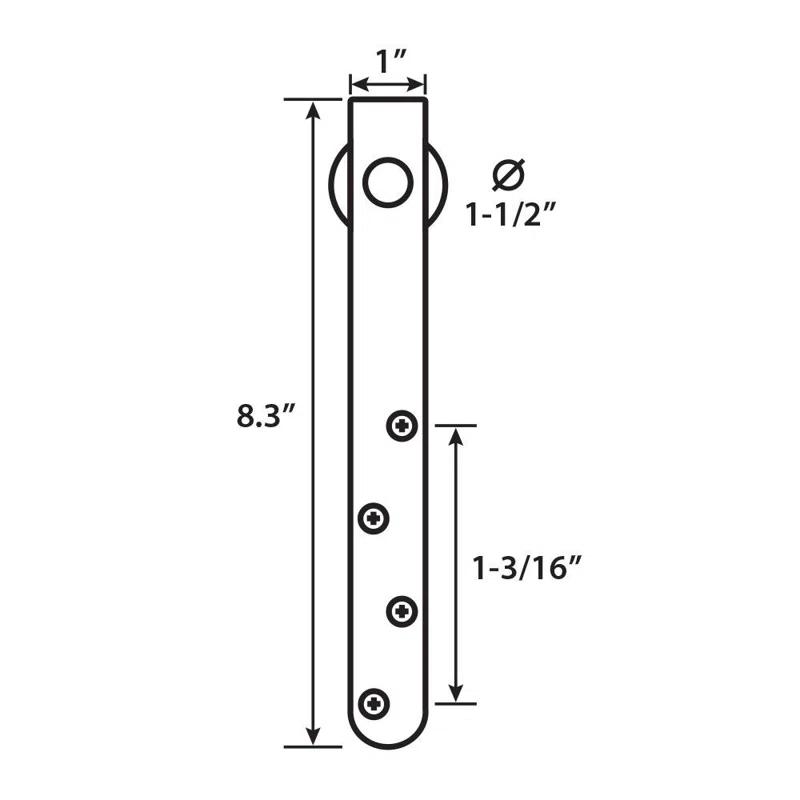 American Pro Decor Solid Steel Mini Sliding Rolling Barn Door Hardware Kit for Double Wood Doors