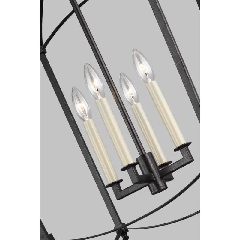 Olive 4 Light Metal Dimmable Lantern Chandelier