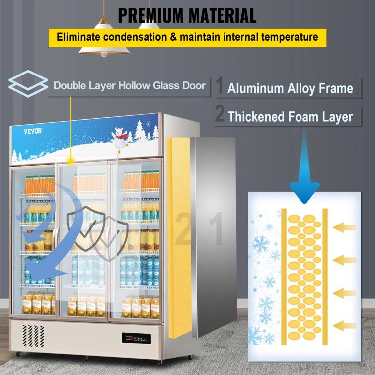 VEVOR VEVOR 35 Cubic Feet Refrigerated Display Case - 59''